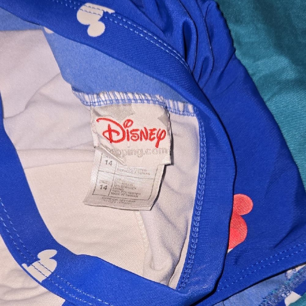 Disney Royal Blue One-Piece Swimsuit with White and Red Accents - Picture 2 of 7